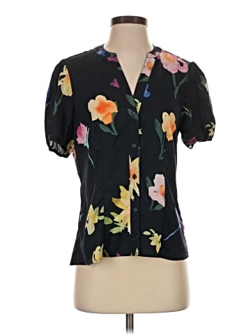 Ecru Short Sleeve Blouse (view 1)