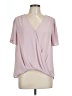 Lush 100% Polyester Pink Short Sleeve Blouse Size L - photo 1
