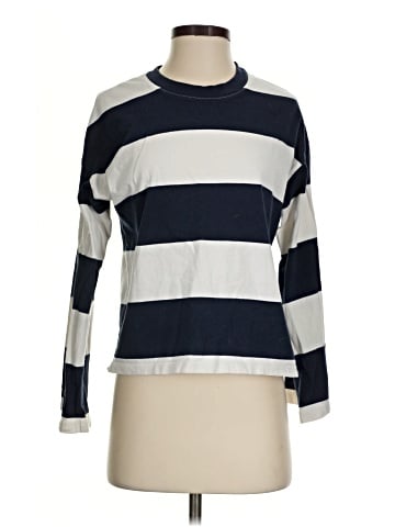 Madewell Easy Crop Long-Sleeve Tee in Rugby Stripe (view 1)
