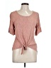 Final Touch 100% Rayon Pink Short Sleeve Blouse Size L - photo 1