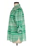Chico's 100% Cotton Stripes Green 3/4 Sleeve Button-Down Shirt Size Med (1) - photo 5