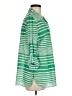 Chico's 100% Cotton Stripes Green 3/4 Sleeve Button-Down Shirt Size Med (1) - photo 4