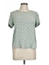 Final Touch 100% Rayon Stars Green Short Sleeve Blouse Size L - photo 1