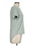 Final Touch 100% Rayon Stars Green Short Sleeve Blouse Size L - photo 4