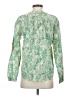Ichi 100% Cotton Green Long Sleeve Blouse Size S - photo 2