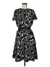 Brooks Brothers 100% Polyester Print Black Casual Dress Size 8 - photo 1