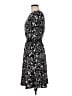 Brooks Brothers 100% Polyester Print Black Casual Dress Size 8 - photo 5