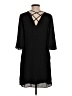 DR2 100% Polyester Solid Black Casual Dress Size XS - photo 2