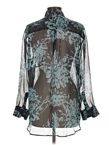 Equipment Long Sleeve Silk Top (view 2)
