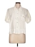 Chico's 100% Linen Ivory Short Sleeve Blouse Size Lg (2) - photo 1