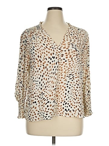 Aqua 3/4 Sleeve Blouse (view 1)