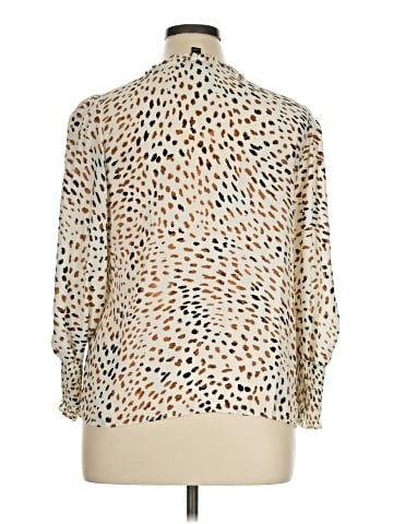 Aqua 3/4 Sleeve Blouse (view 2)
