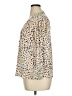 Aqua 100% Polyester Animal Print Tan 3/4 Sleeve Blouse Size XL - photo 5