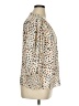 Aqua 100% Polyester Animal Print Tan 3/4 Sleeve Blouse Size XL - photo 4