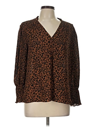 Aqua 3/4 Sleeve Blouse (view 1)