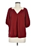 Old Navy 100% Polyester Burgundy 3/4 Sleeve Blouse Size M - photo 1