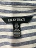Ellen Tracy 100% Linen Stripes Blue 3/4 Sleeve Button-Down Shirt Size S - photo 7