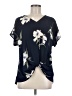 West Kei 100% Polyester Blue Short Sleeve Blouse Size M - photo 1