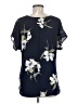 West Kei 100% Polyester Blue Short Sleeve Blouse Size M - photo 2