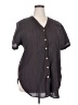Roaman's Gray Short Sleeve Blouse Size 22 (1X) - photo 1