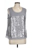 Sharagano Silver Sleeveless Blouse Size L - photo 1
