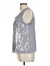 Sharagano Silver Sleeveless Blouse Size L - photo 5