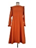 Ann Taylor 100% Polyester Orange Casual Dress Size 8 - photo 1