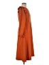 Ann Taylor 100% Polyester Orange Casual Dress Size 8 - photo 4