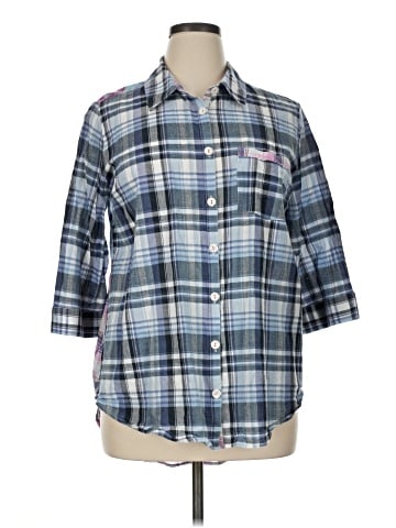 Soft Surroundings 3/4 Sleeve Button-Down Shirt (view 1)