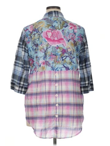 Soft Surroundings 3/4 Sleeve Button-Down Shirt (view 2)