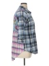 Soft Surroundings 100% Cotton Plaid Blue 3/4 Sleeve Button-Down Shirt Size XL - photo 4