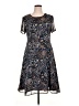 North Style 100% Polyester Paisley Blue Casual Dress Size 14 - photo 1