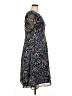 North Style 100% Polyester Paisley Blue Casual Dress Size 14 - photo 4