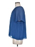 Halogen 100% Polyester Blue Short Sleeve Blouse Size M - photo 5