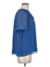 Halogen 100% Polyester Blue Short Sleeve Blouse Size M - photo 4