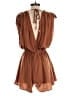 Cupshe 100% Polyester Solid Brown Romper Size S - photo 2