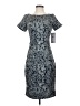 JS Collections 100% Polyester Paisley Blue Cocktail Dress Size 2 - photo 1