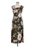 Connected Apparel Floral Green Casual Dress Size 6 - photo 1