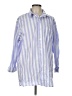 Sanctuary 100% Cotton Stripes Blue 3/4 Sleeve Button-Down Shirt Size L - photo 1