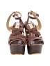 Lanvin 100% Leather Brown Wedges Size EU 38 - photo 2