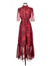 Halogen 100% Polyester Paisley Red Casual Dress Size S - photo 1
