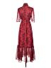 Halogen 100% Polyester Paisley Red Casual Dress Size S - photo 2