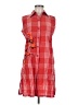 Michael Simon 100% Cotton Plaid Red Casual Dress Size M - photo 1