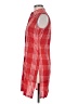 Michael Simon 100% Cotton Plaid Red Casual Dress Size M - photo 5