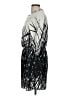 Adrienne 100% Polyester Graphic Gray Casual Dress Size M - photo 5