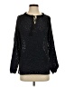 T Tahari 100% Polyester Black Long Sleeve Blouse Size S - photo 1