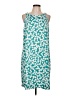 Perceptions Print Teal Casual Dress Size L - photo 1