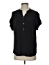 Point Sur 100% Viscose Black Short Sleeve Blouse Size XXS - photo 1