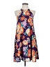 Everly 100% Polyester Print Purple Casual Dress Size S - photo 1