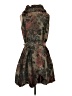 Samuel Dong 100% Polyester Camo Brown Cocktail Dress Size S - photo 2